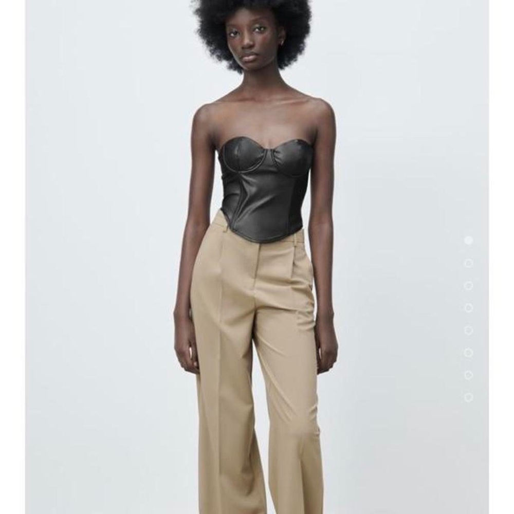 NWT Zara bustier/corset top - black - S